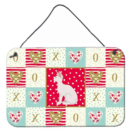 Carolines Treasures 8 x 12 in. Sphynx No.3 Cat Love Wall or Door Hanging Prints CK5796DS812